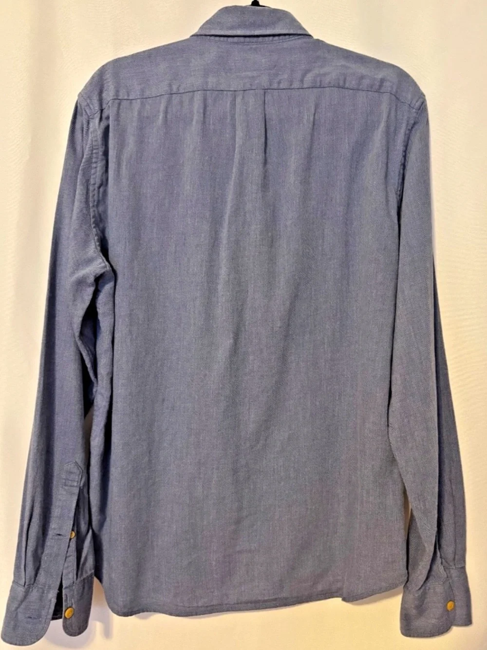J.Crew Men's Chambray Button Down Shirt Light Wash Denim Size: M Slim Fit